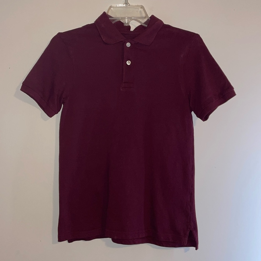 BOYS Burgundy short sleeve polo shirt